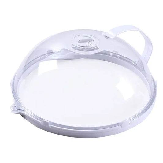 Microwave food splash proof cover with handle