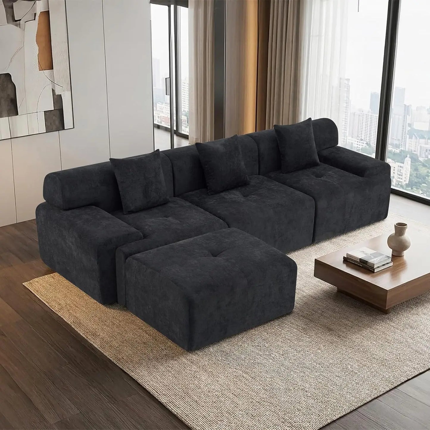 Comfy Modular Sectional Sofa, No Assembly Required