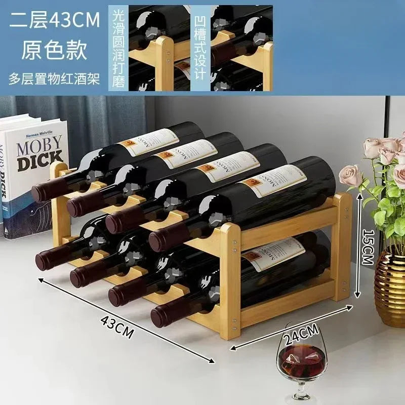 Wine Display Rack for Table or Cabinet Top