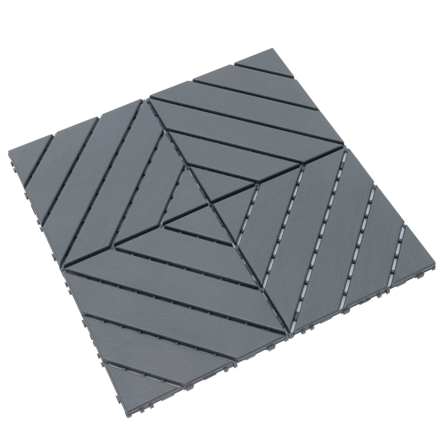 Interlocking Deck Tiles, 44 Pack, 12"x12" Square, Waterproof Outdoor All Weather Use