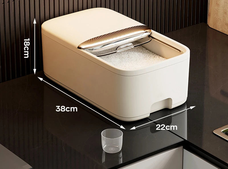 22lb/11lb Rice Storage Box – Airtight, Insect‑Proof & Moisture‑Proof Grain Container with Lid for Kitchen Pantry