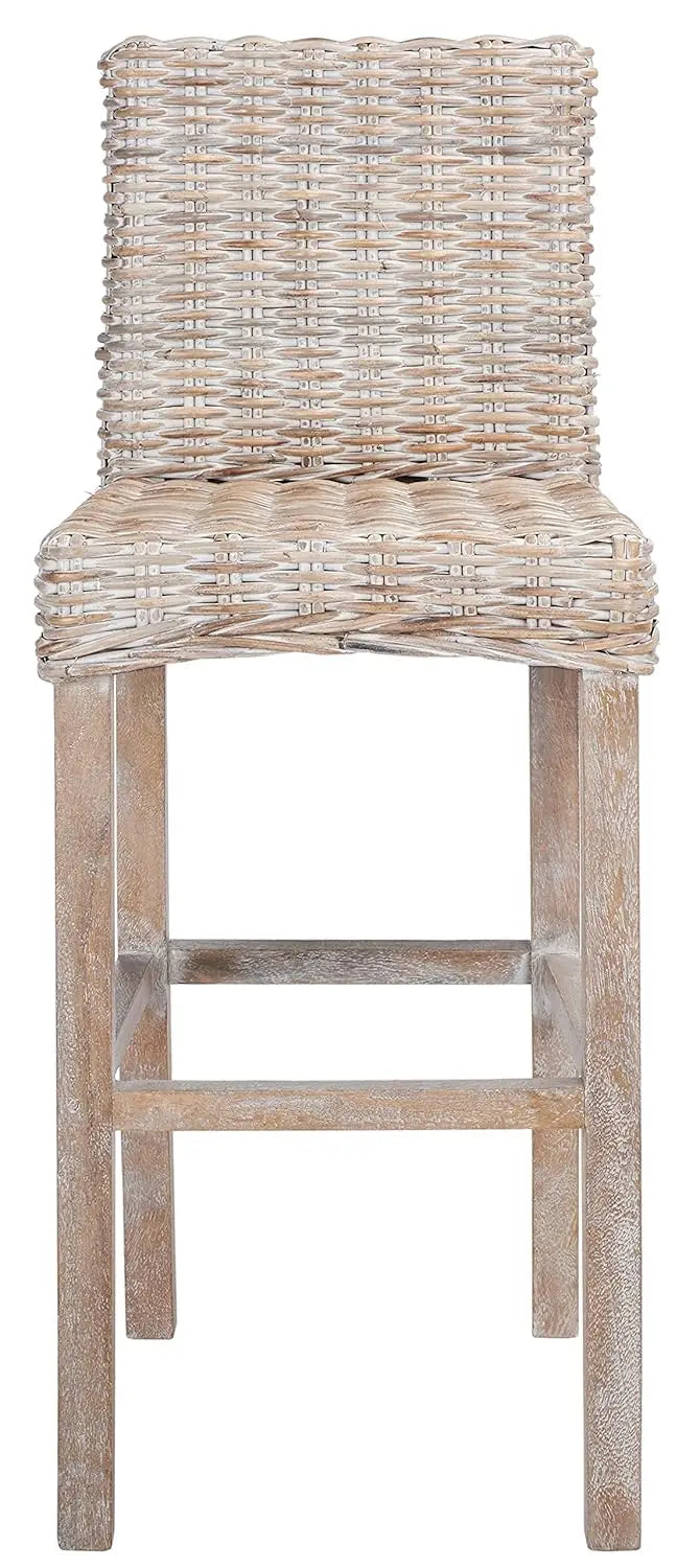 Honey Brown Wash Rattan 30-inch Bar Stool