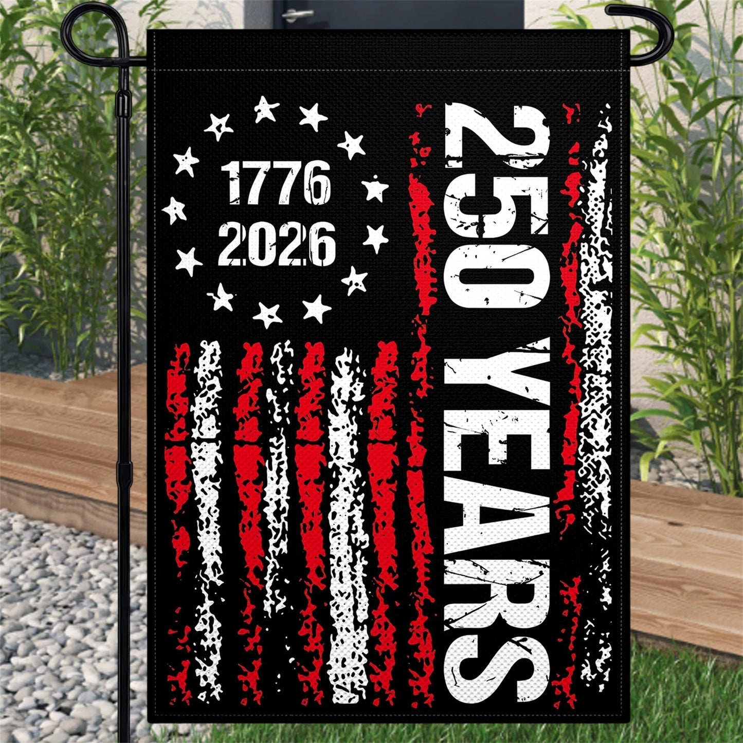 250 Years America Garden Flag Double Sided 250th Anniversary Welcome Flag Patriotic Yard Flag - Celebrate with this Patriotic