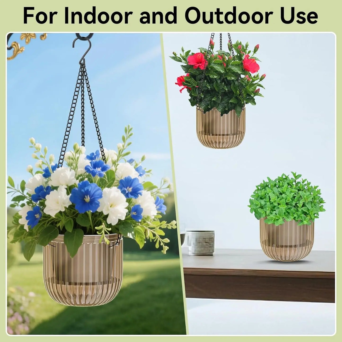 Hanging Planters - 3 Pack, 6.5 Inch