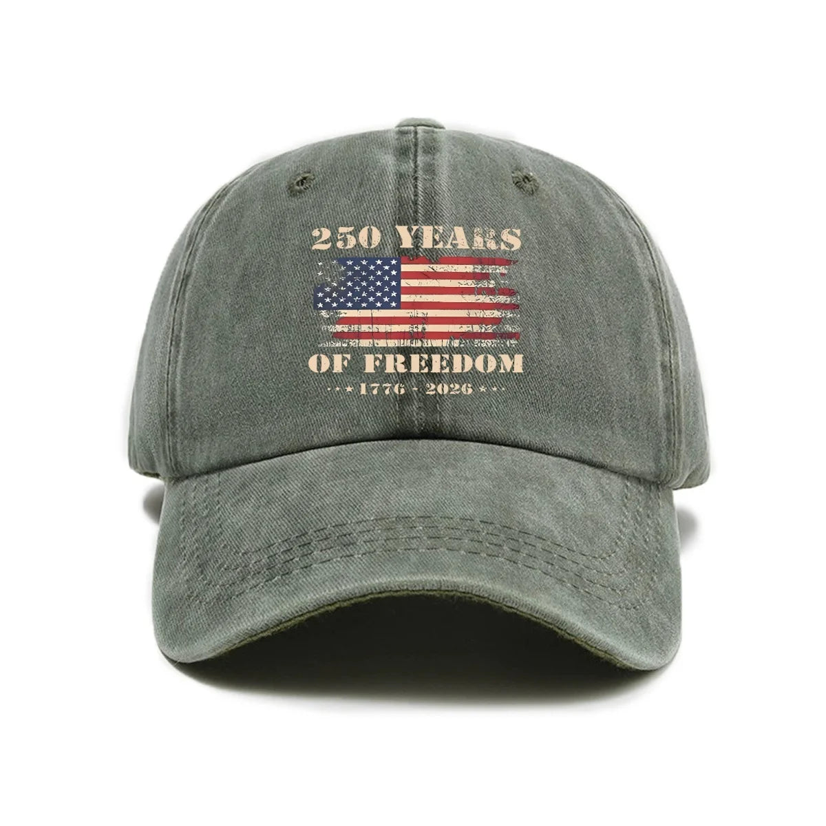 USA 250th Anniversary Cap Washed Print - Unisex Adjustable