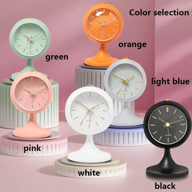 Minimalist Matte Metal Alarm Clock – Luminous Bedside Timepiece