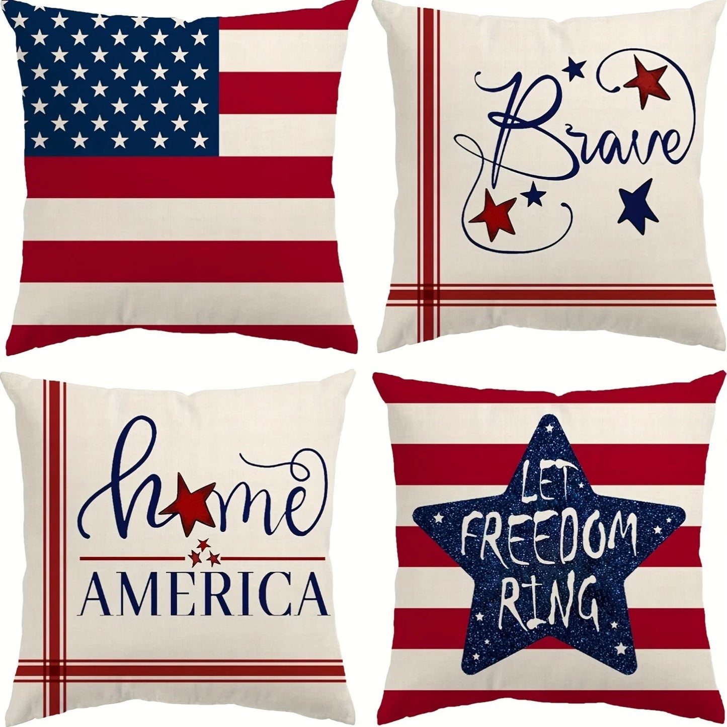 Independence Day American Flag Pillow Covers – Festive Patriotic Home Décor