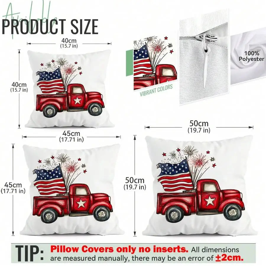 4pcs - American Patriotic Pillow Covers