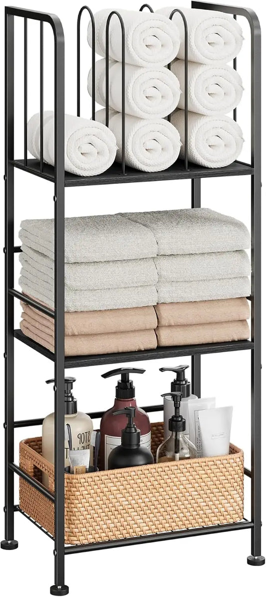 3-Tier M-Shaped Detachable Dividers, Durable Metal Holder, Space-Saving Towel Storage