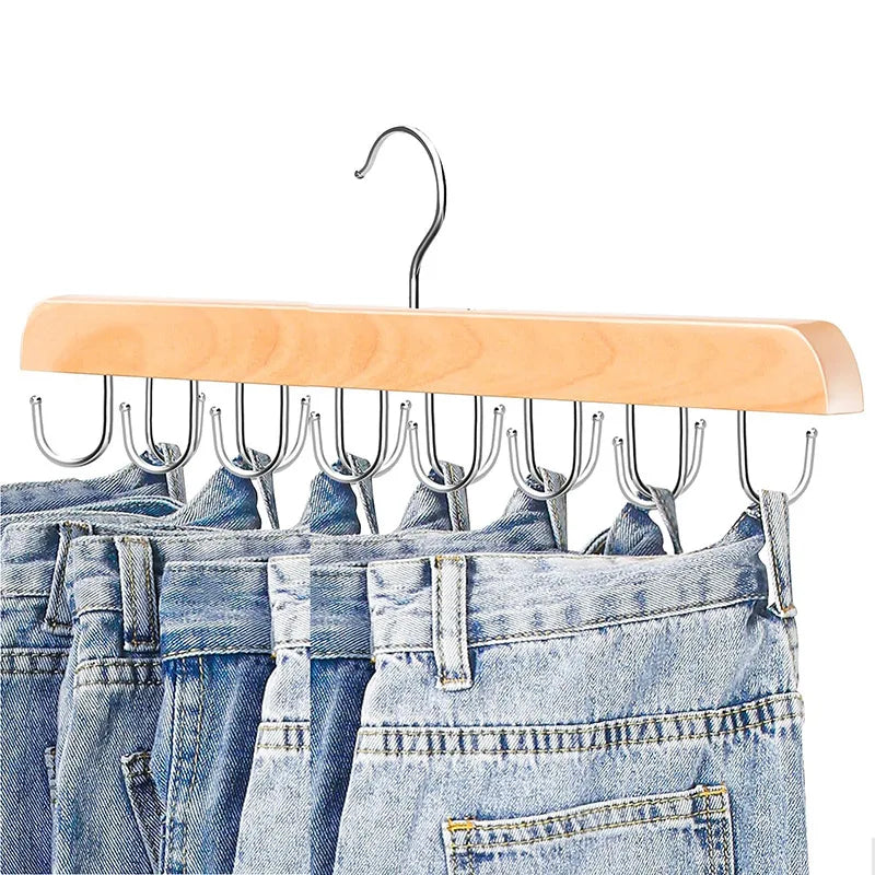 Wooden Belt Rack Storage Hangers for Clothes, Wardrobe Accessories, Scarf Organizer, Men Ties, Belt Hangers