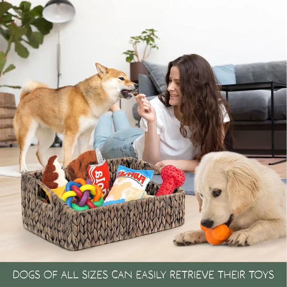 Natural Wicker Nesting Storage Baskets | Set of 3 Organizer Bins