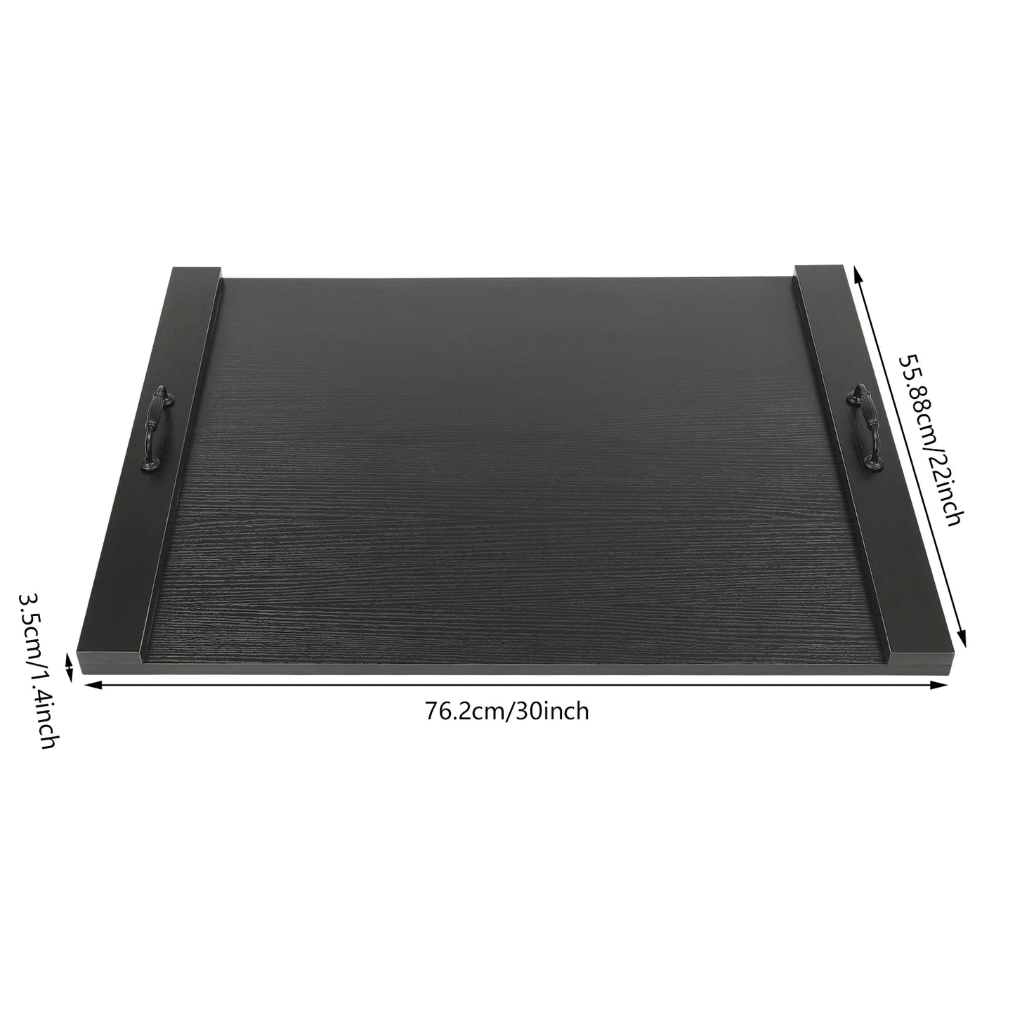 Stove Cover with Handles, Handmade Cookware Accessory Decorative Tray for Home Kitchen, Black