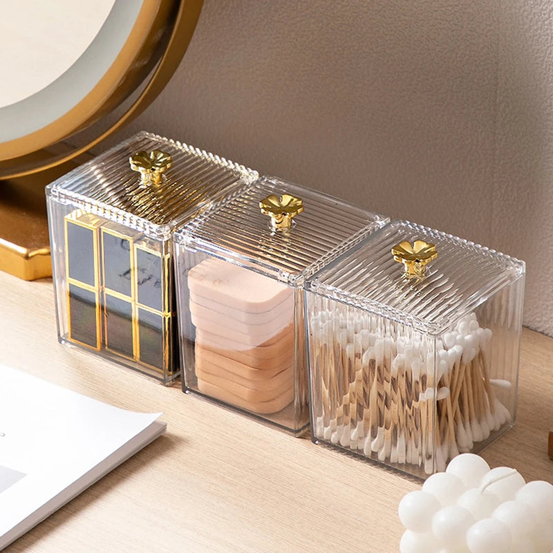 Acrylic Organizer Cotton Swabs, Makeup, Jewelry Storage
