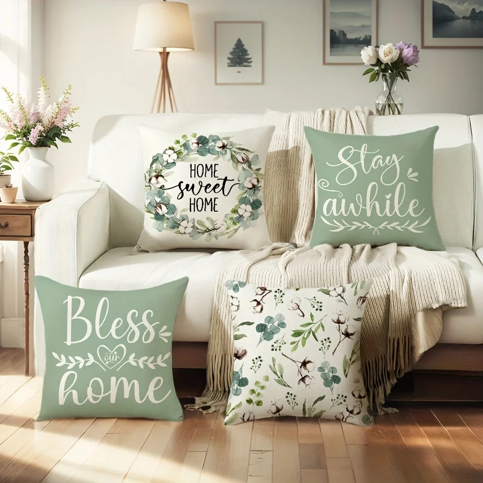 Floral Pillow Case Covers – Decorative Cushion Covers for Sofa & Bedroom