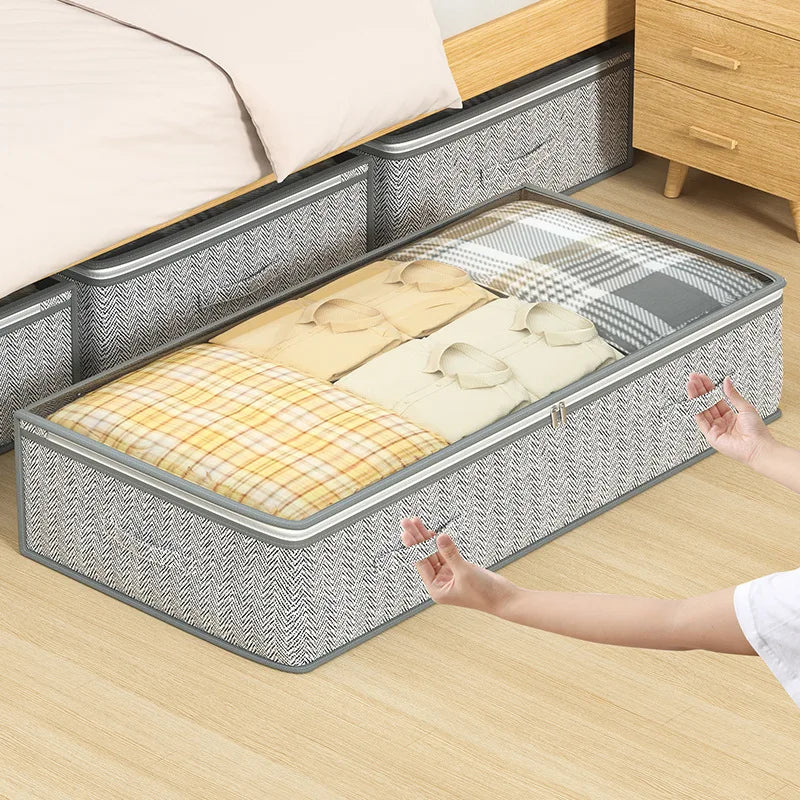 Under-Bed Storage Organizer, Foldable, Multiple Uses for Blankets, Pillows, Clothes