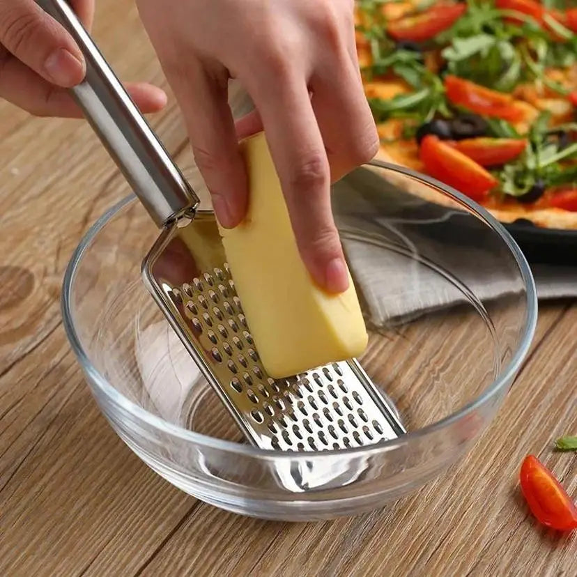Handheld Stainless Steel Cheese Grater | Multi-Use Shredder for Chocolate, Butter, Fruit & Vegetable