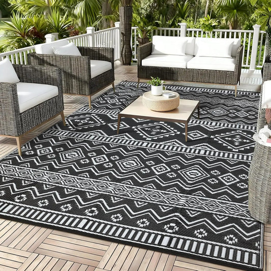 Waterproof Outdoor Rug Reversible, Foldable, UV Resistant