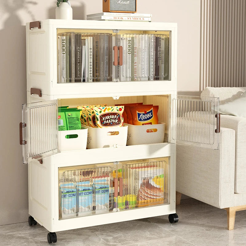 Extra-Large Foldable Storage Cabinet Multi-Layer No Installation Required