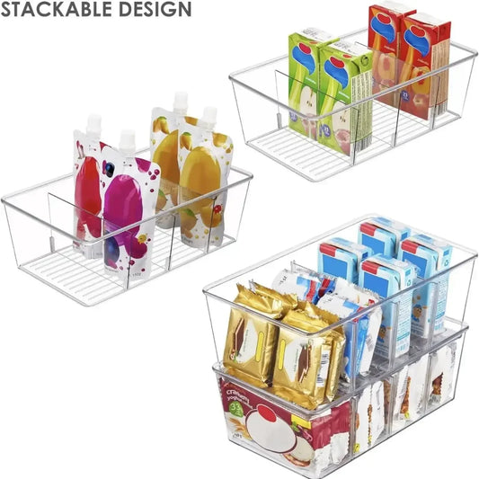 Divided Food Storage System with Removable Inserts - (3 Pack)