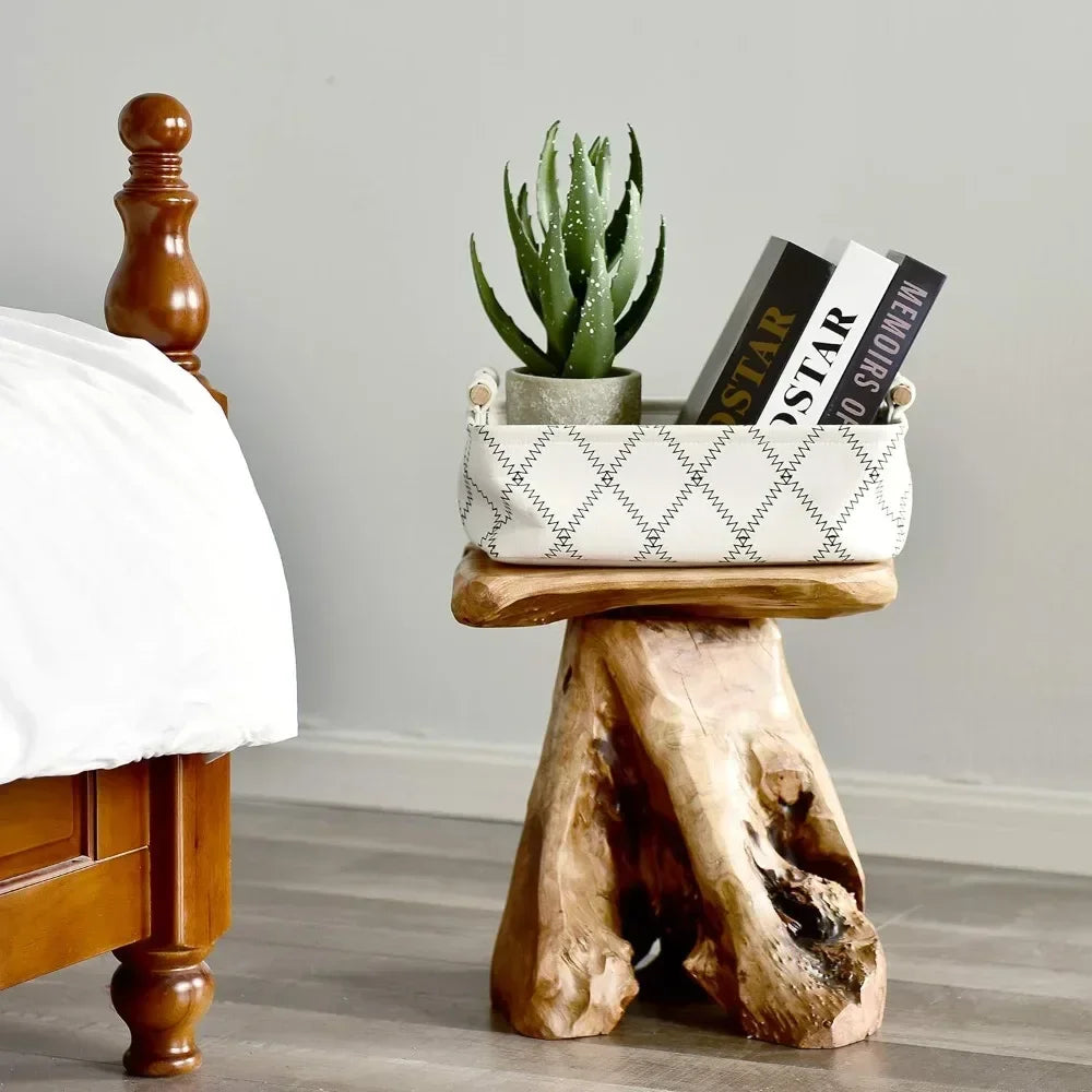 14" Cedar Stump Table – Natural Wood Stool for Rustic & Lodge Décor