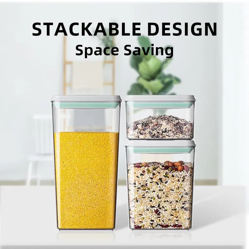 6Pcs Airtight Food Storage Containers - BPA-Free, Pop Lids, and Stackable for Kitchen Pantry Organization