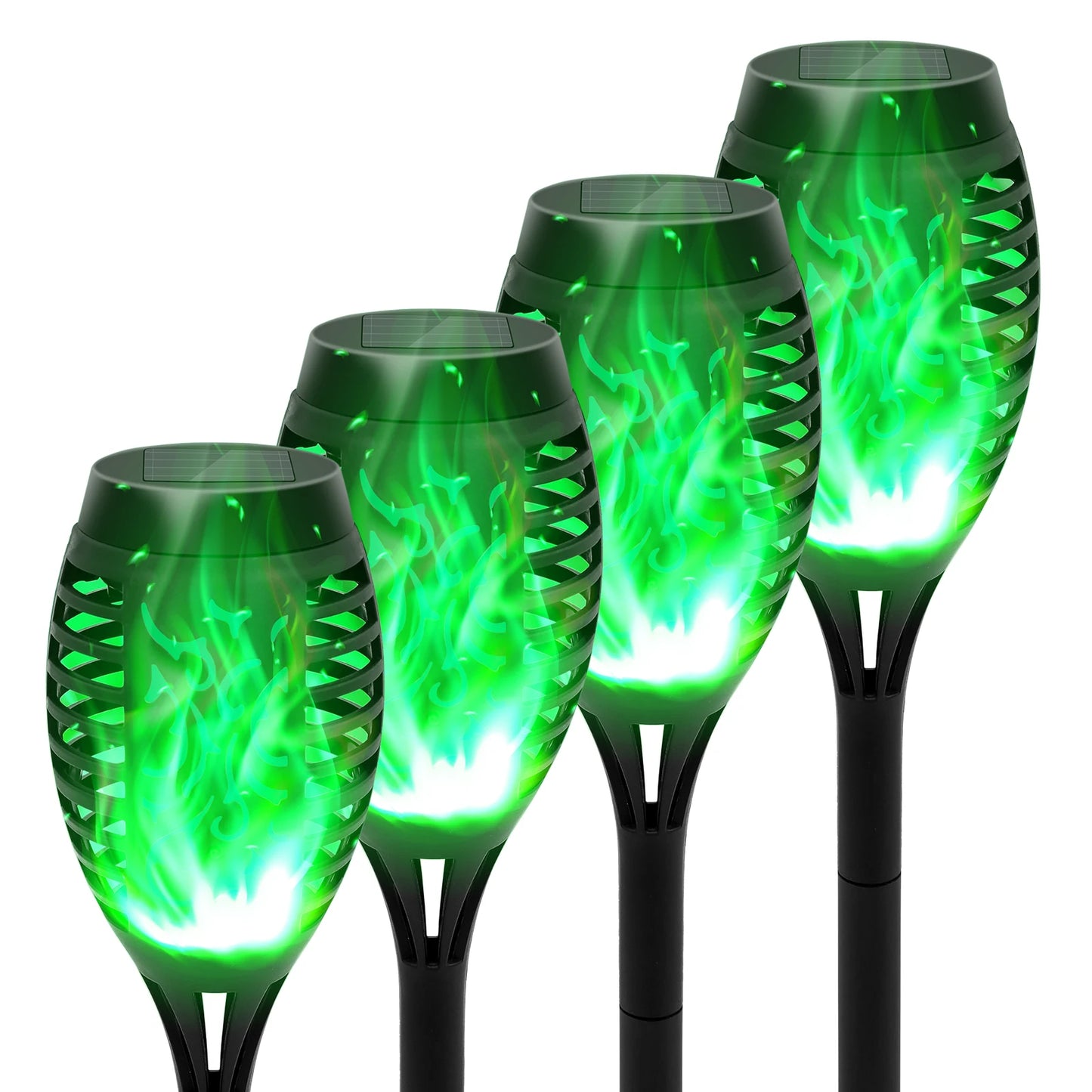 Solar Flame Torch Lights – LED Flickering Outdoor Pathway Lamps (4/6/8/12 Pack)