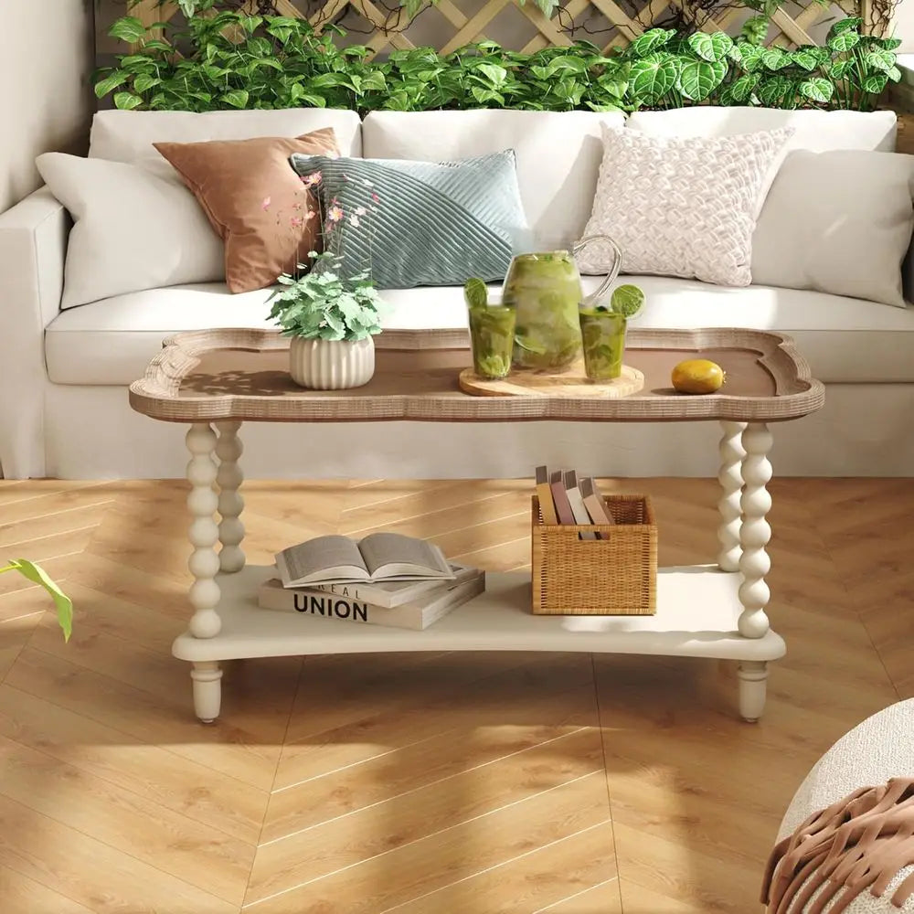 Coffee Table with Storage Shelf