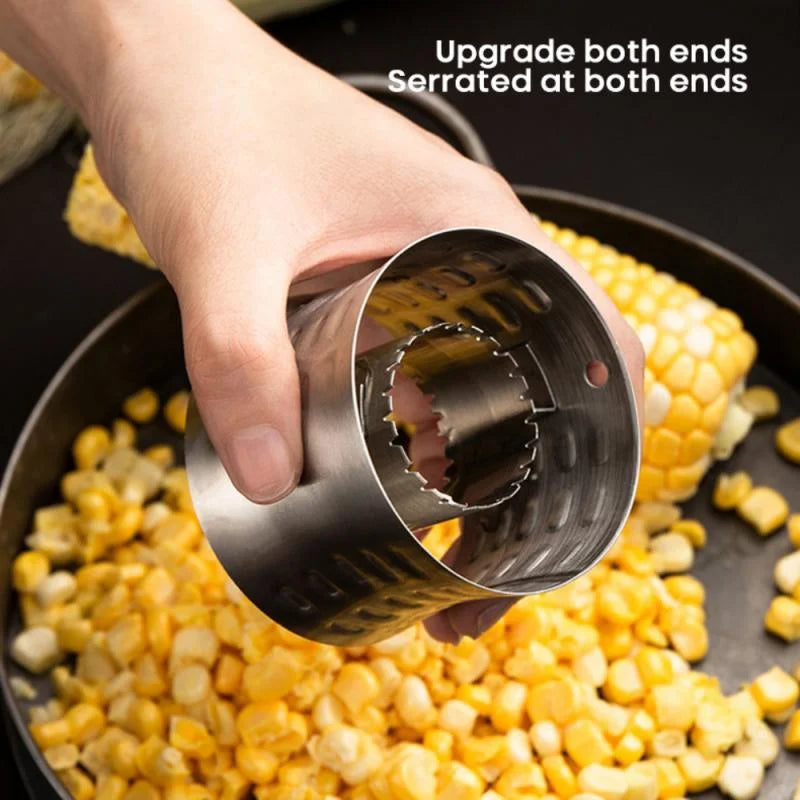 Stainless Steel Corn Cob Remover – Quick‑Cut Kernel Cutter & Shaver