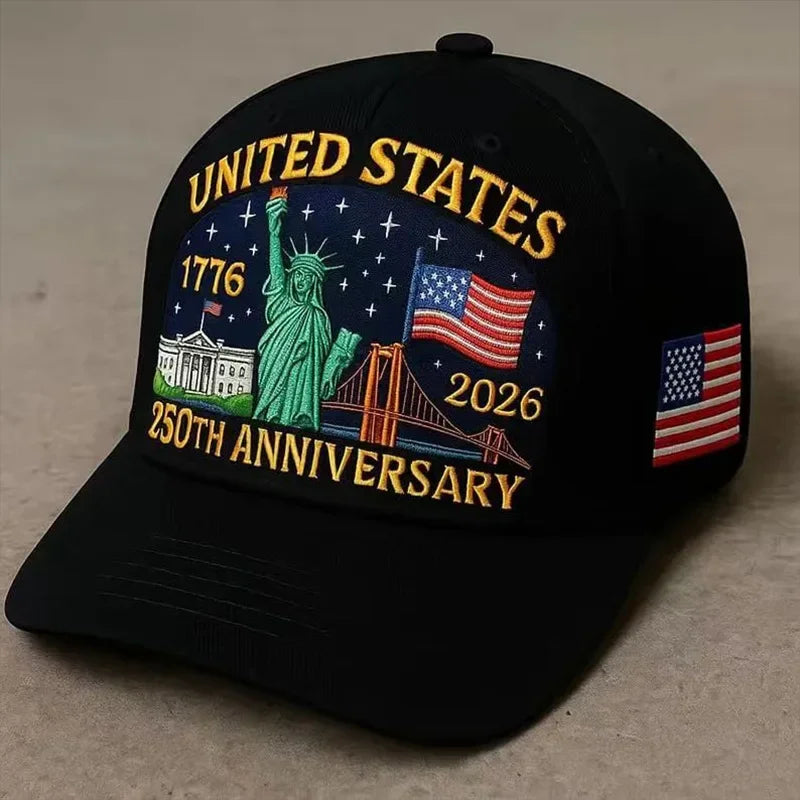 2025 New US 250th Anniversary Baseball Cap Outdoor Hat for Men Women