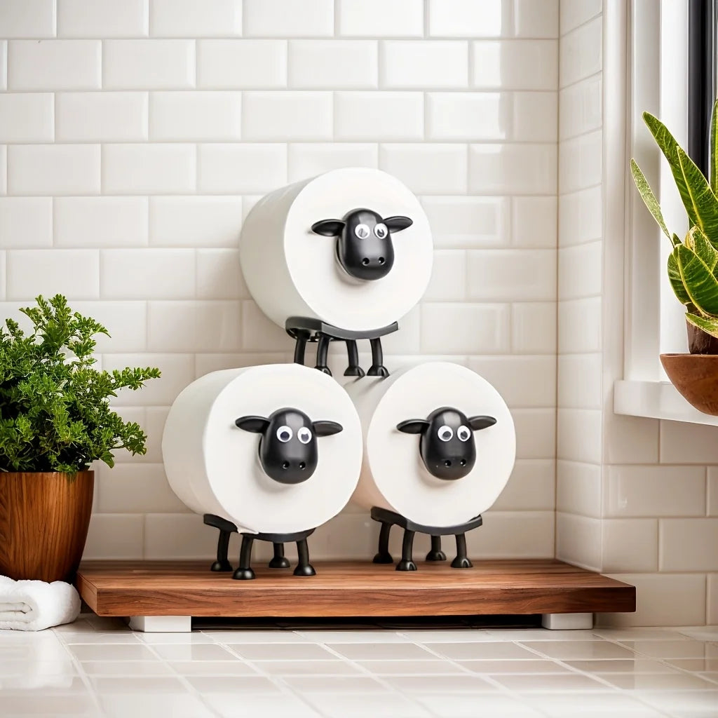 3D Sheep-Shaped Toilet Paper Holder