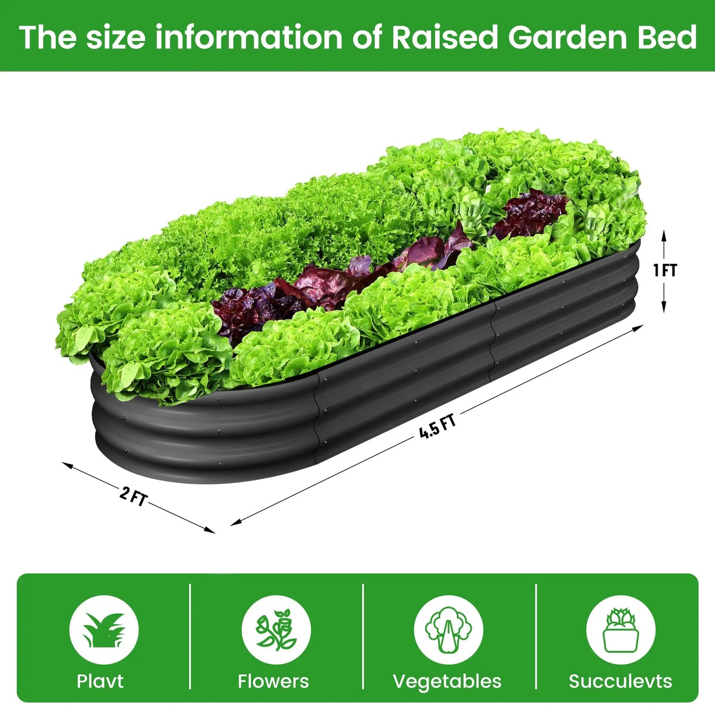 Oval Galvanized Raised Garden Beds (2‑Pack) – Heavy‑Duty Metal Planter Boxes with Open Bottom & Safe Rubber Edging