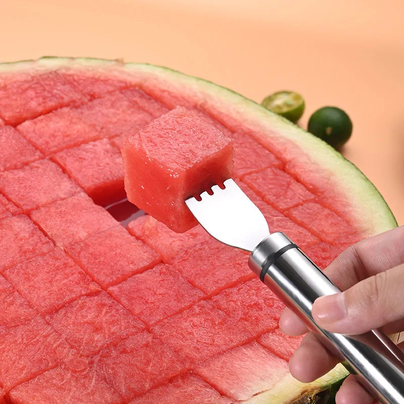 Stainless Steel Watermelon Cutter – Multi‑Function Fruit Slicer, Digger & Salad Tool for Easy Prep