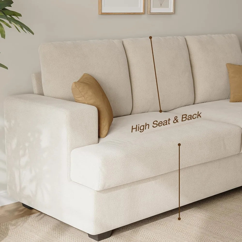3‑Seater Sofa – Modern Upholstered Couch for Living Room Comfort