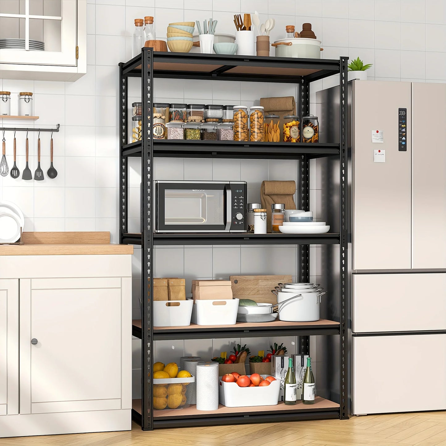 5-Tier Heavy-Duty 2000 Capacity Metal Storage Shelf Unit - Adjustable 72"H x 35.5"W x 15.8"D