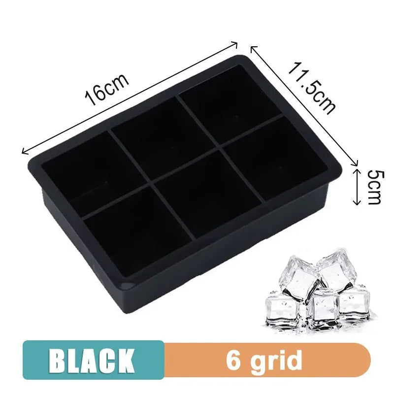 Premium Silicone Ice Cube Tray – Food‑Grade Square Mold Available in 4/6/8/15/160 Cubes