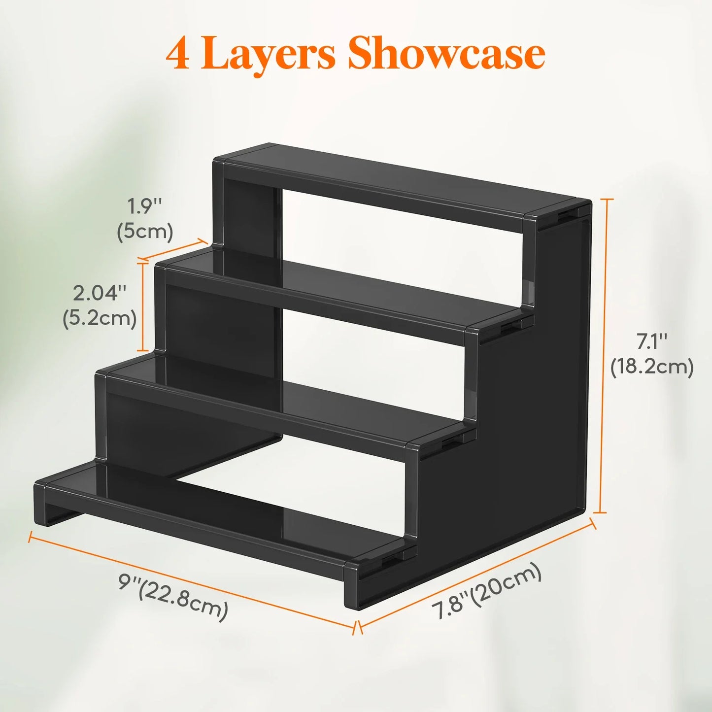 Dark Cologne Stand, Step Perfume Organizer, Tool-free Assembly, Display Stand Shelf for Fragrance, Skincare, Figurines