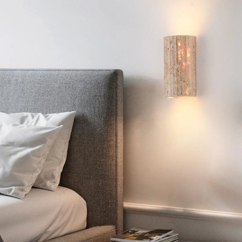 Three-dimensional Natural Stone Wall Sconce