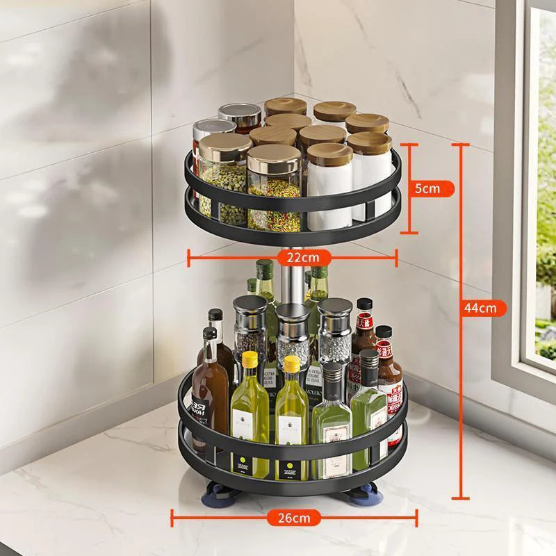 Multi-purpose 360° Rotating Countertop Kitchen Storage
