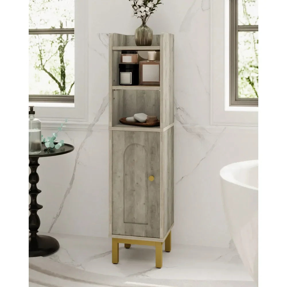Bathroom Storage Cabinet With Door And Shelves