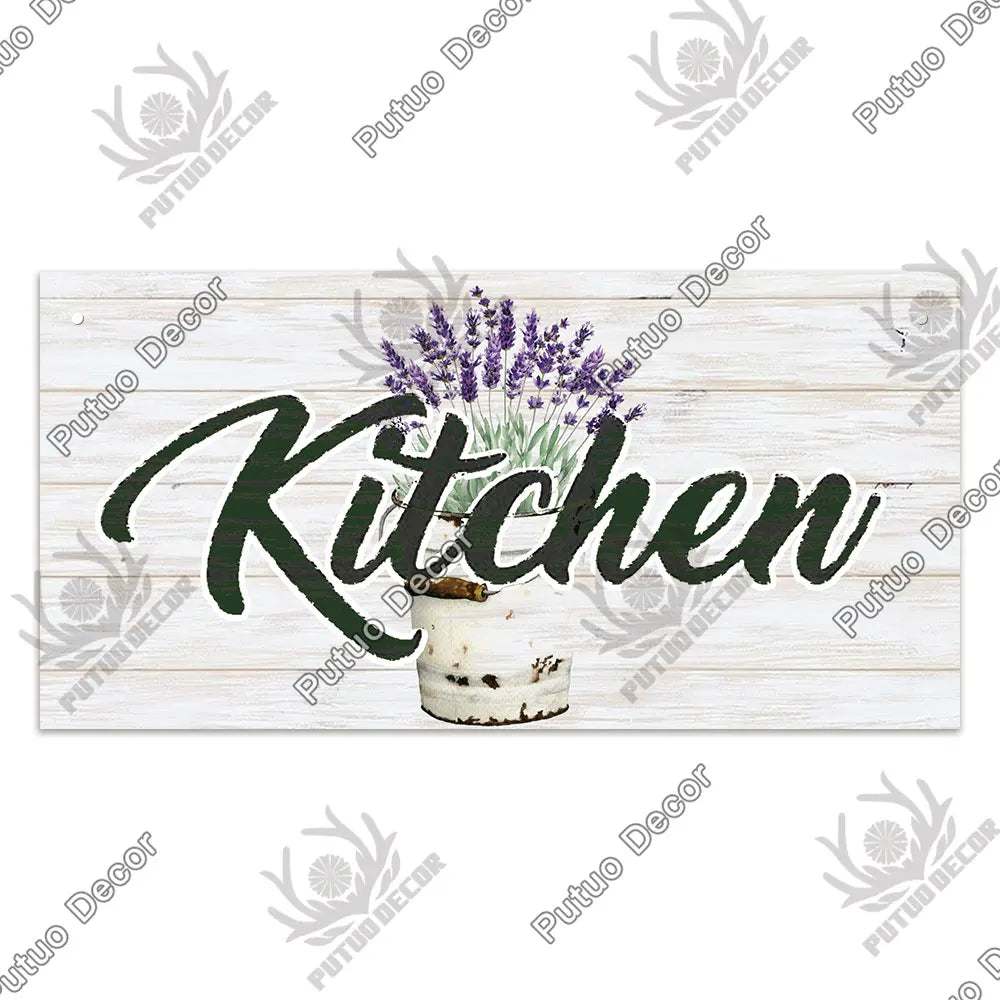 Decor Coffee Wooden Signs - Plaque Wood Plate Rustic Hanging for Cafe, Bar, or Kitchen