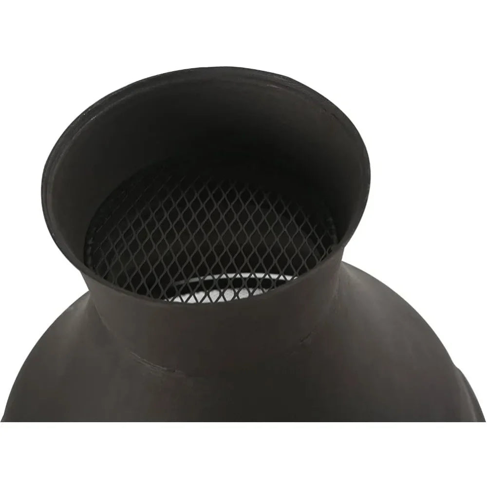 Outdoor Wood Burning Fire Pits Chimenea, Brown-Black