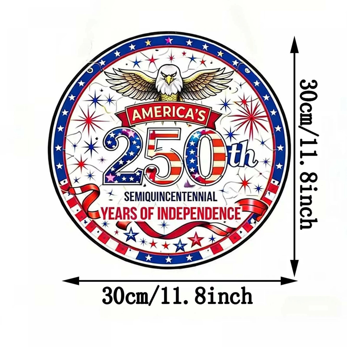 Limited Edition 250th Anniversary Acrylic Suncatcher – Round Hanging Independence Day Commemorative Decor