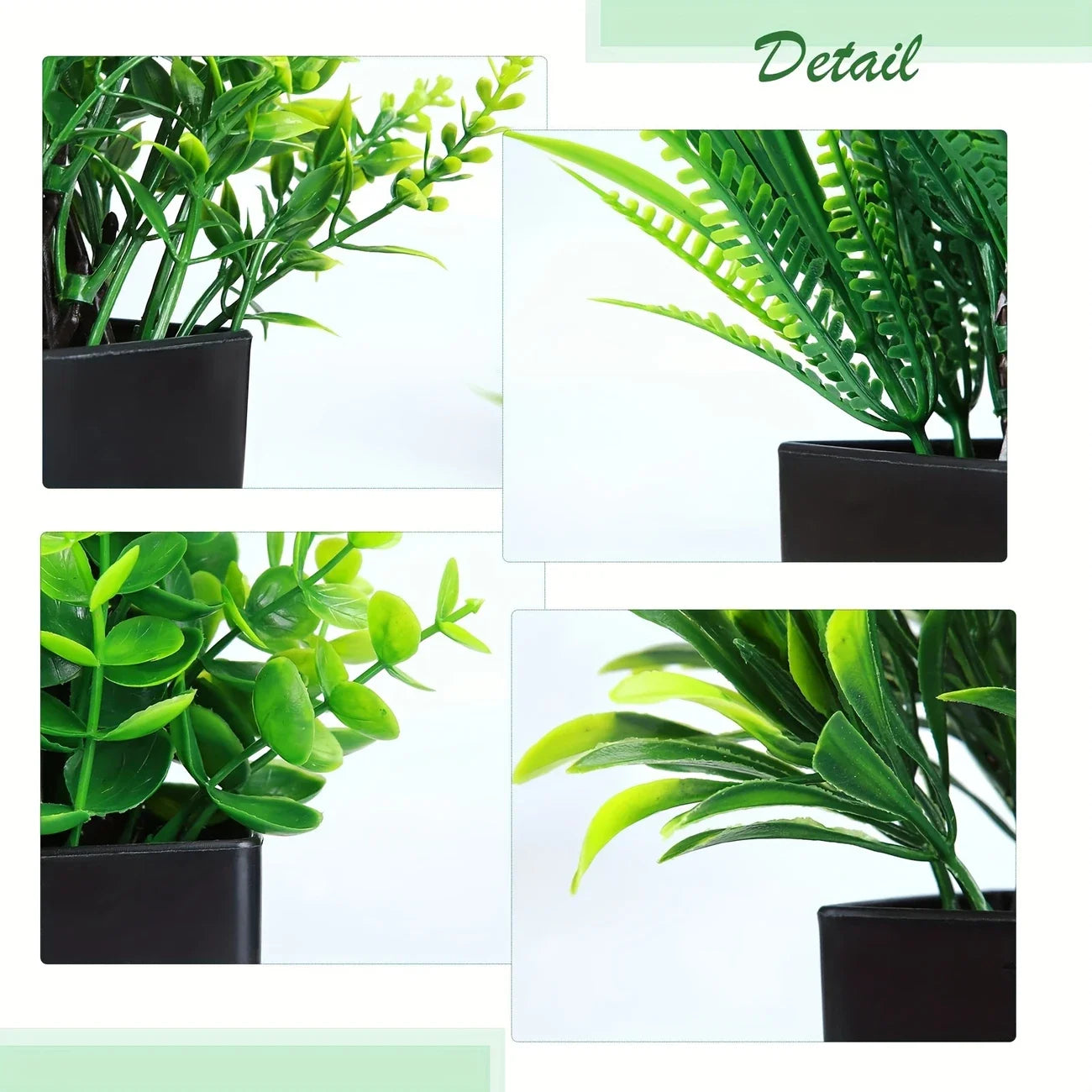 Mini Maintenance-Free Potted  Faux Plant for Home & Office