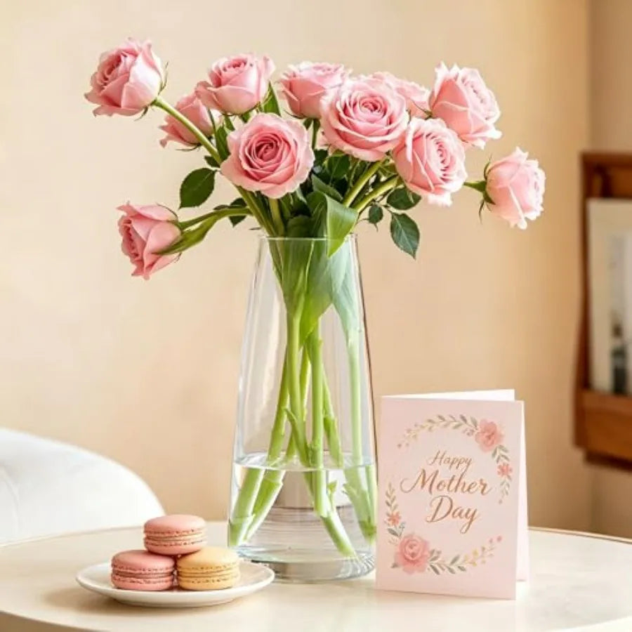 Elegant Modern Glass Vase for Tabletop Decor