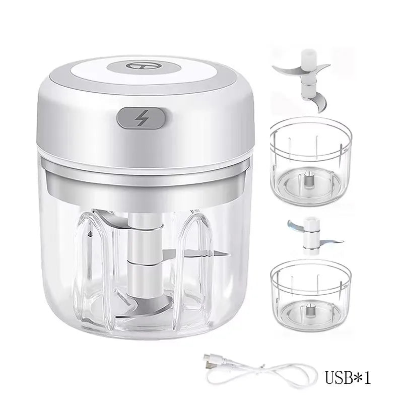 Mini Electric Garlic Chopper – USB‑Powered Garlic Mincer & Vegetable Food Chopper