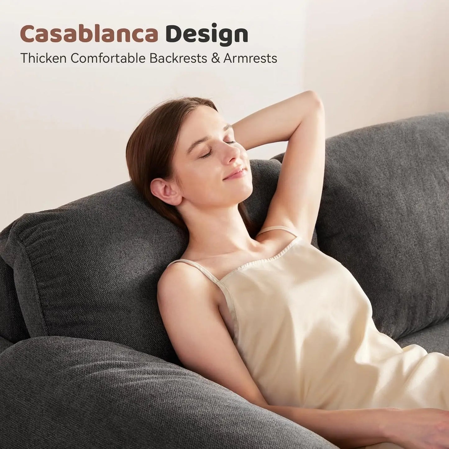 83'' Pull Out Sofa, 3 in 1 Sleeper with USB & Storage Chaise