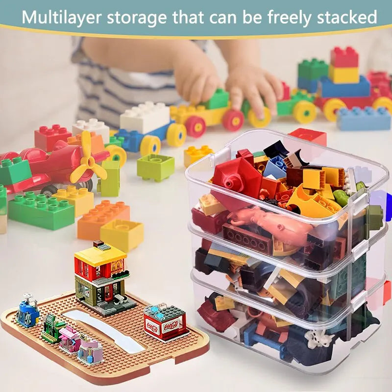 Toy Storage Box for Hats, Bricks, and Toy Containers - Stackable Organizer