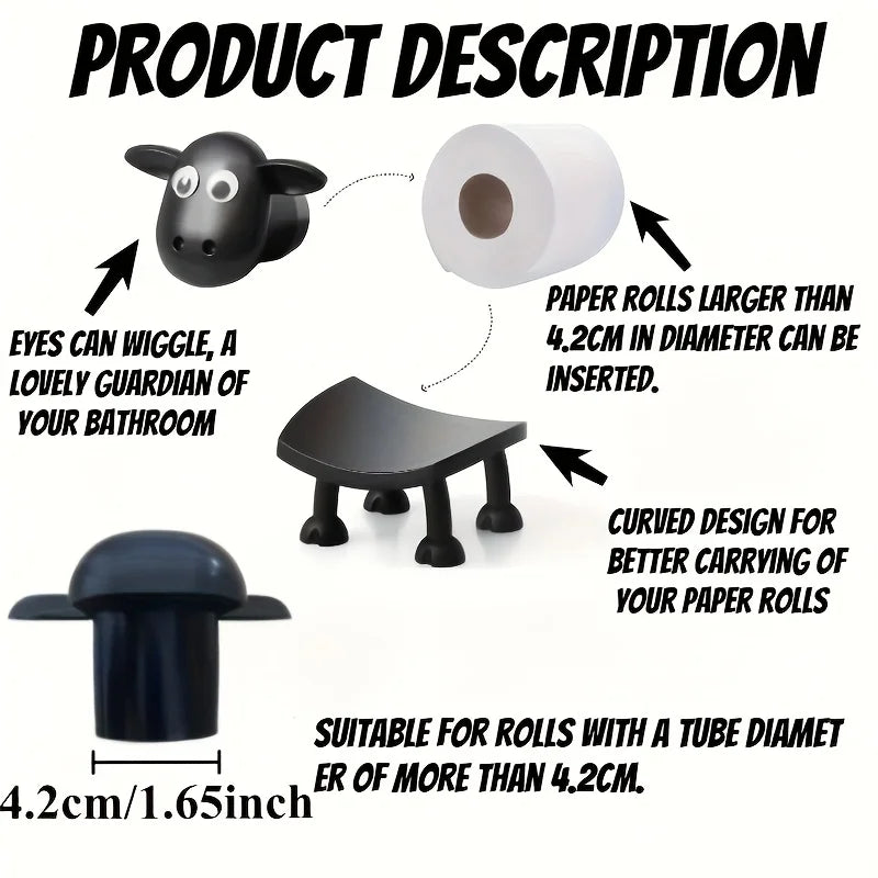3D Sheep-Shaped Toilet Paper Holder