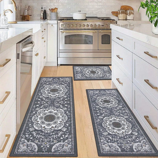 3‑Piece Floor Mat Set – Non‑Slip, Washable, Durable Indoor Rugs
