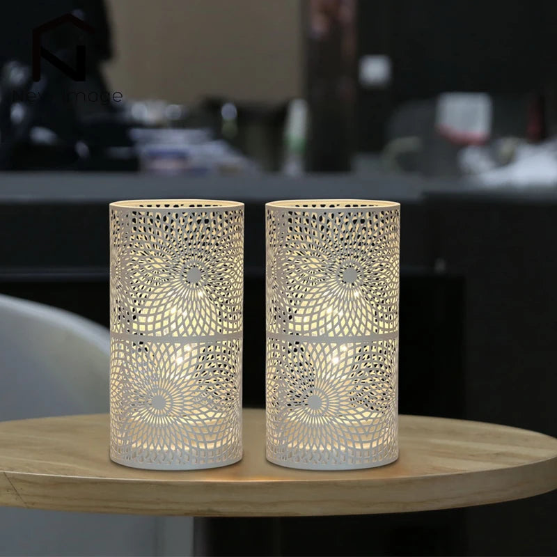 Nordic‑Style Cylinder Candle Holders – Modern Metal Accents for Cozy Home Decor (Set of 2)